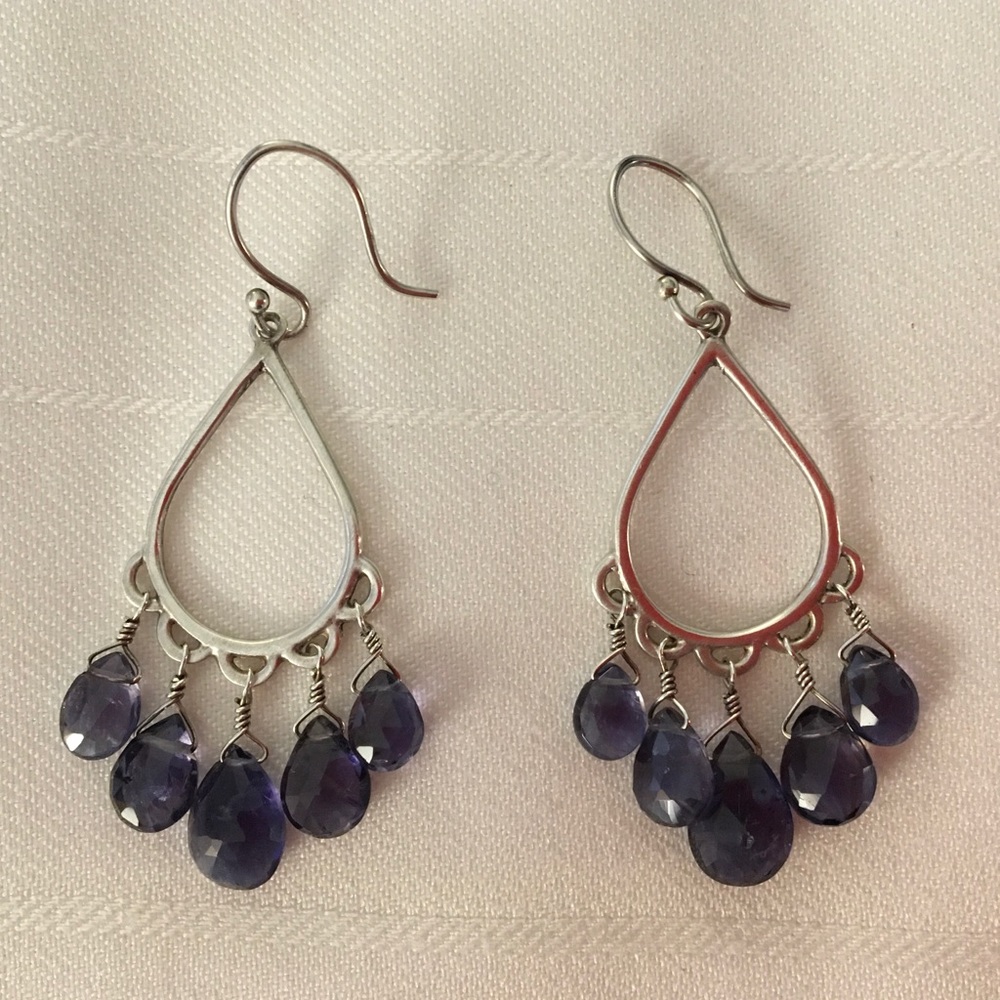 Me&Ro Iolite & Sterling Silver Briolette Earrings